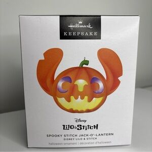 Hallmark Disney Lilo & Stitch Spooky Stitch Jack-o'-Lantern Ornament 2025 New